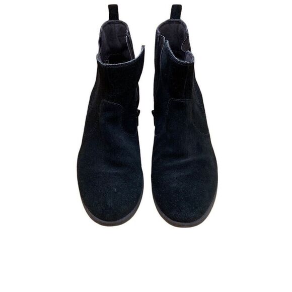 Clarks Womens Sz 11M Black Suede Zip Buckle Ankle Fashion Boots Bootie - Picture 8 of 10